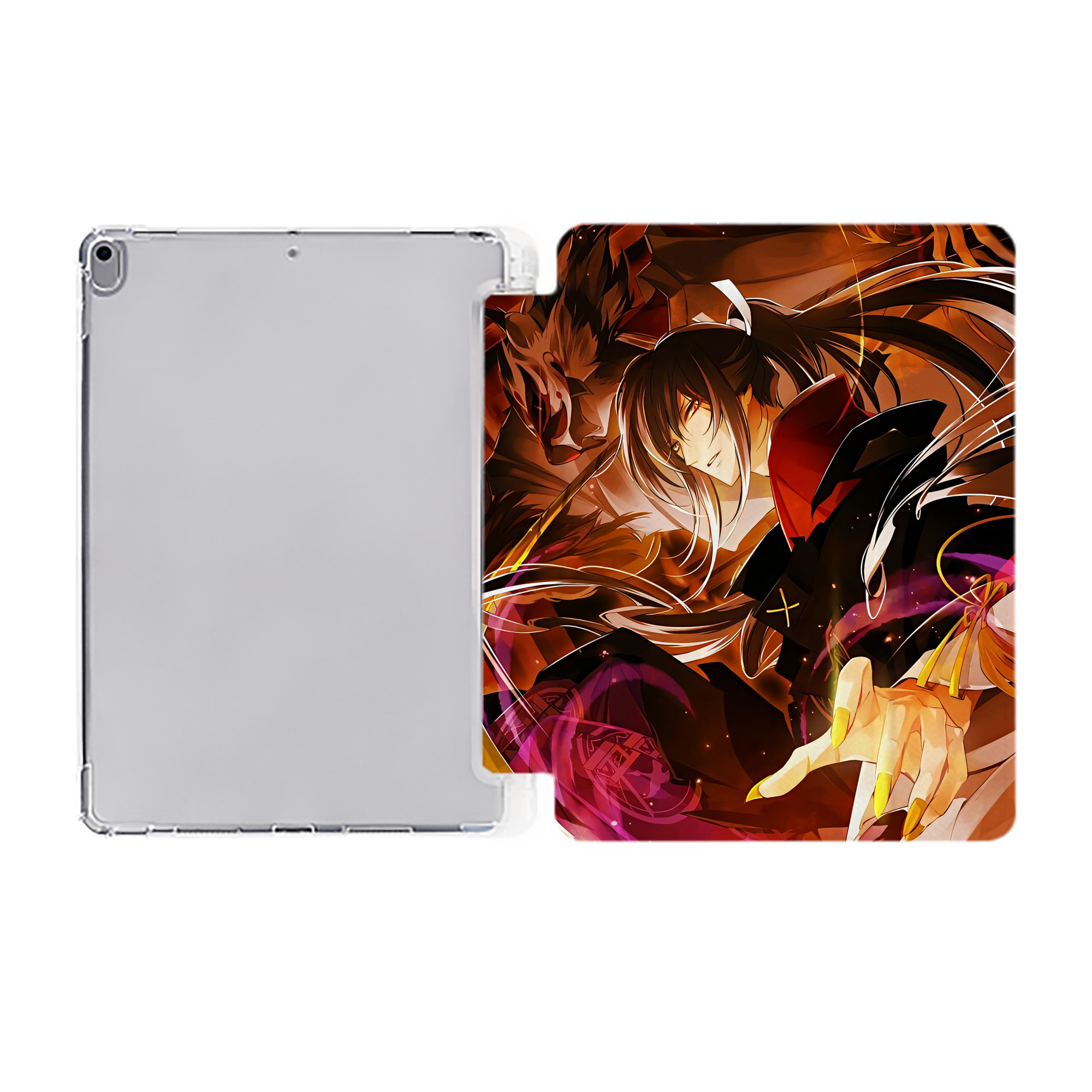 （画像用） 刀剣乱舞 Touken Ranbu IPad ケース ペン収納付き 三つ折りスタンド PUレザー×シリコン 対応機種9.5/10.5/10.9インチ
